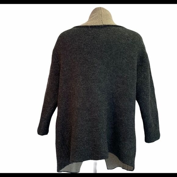 ZARA gray tan knit sweater cardigan size small - Picture 2 of 6
